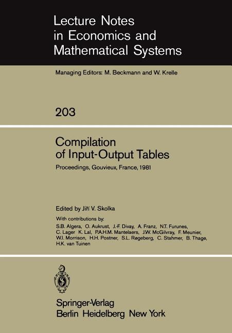 Compilation of Input-Output Tables: Proceedings of a Session of the 17th General Conference of the I
