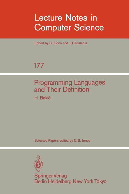 Programming Languages and Their Definition: Selected Papers (1984)
