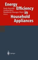 Energy Efficiency in Household Appliances: Proceedings of the First International Conference on Ener