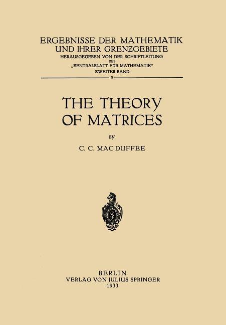 Theory of Matrices (1933)
