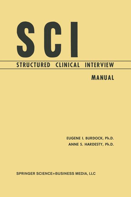 Sci, Structured Clinical Interview: Manual (1969)