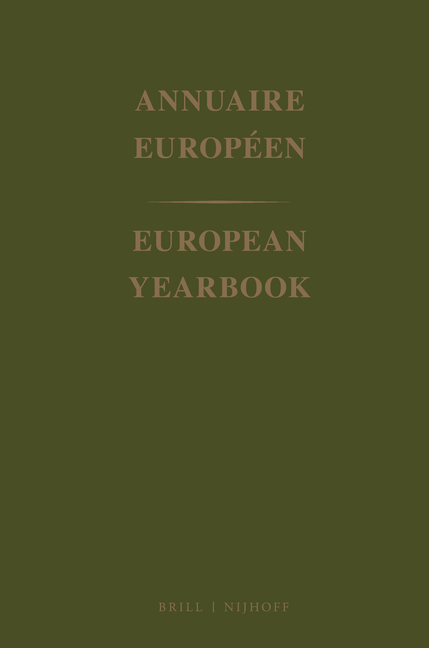 European Yearbook / Annuaire Européen, Volume 19 (1971) (1973)