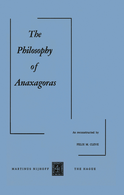 Philosophy of Anaxagoras (1973)