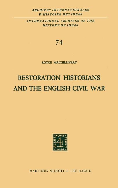 Restoration Historians and the English Civil War (1974)