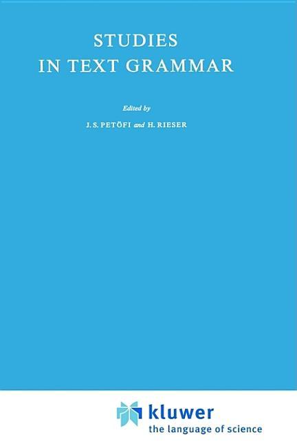 Studies in Text Grammar (1973)