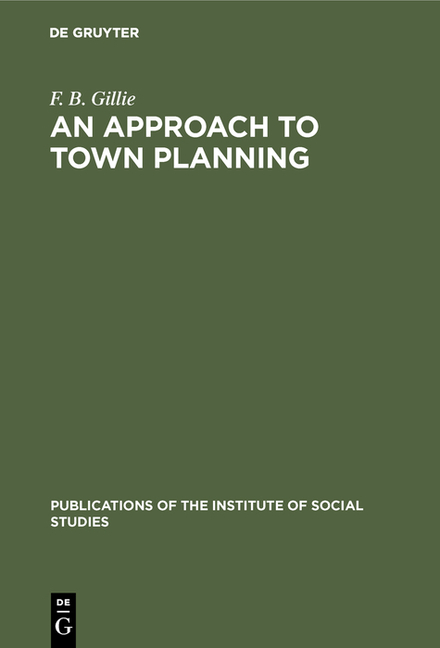 Approach to Town Planning (Reprint 2018)