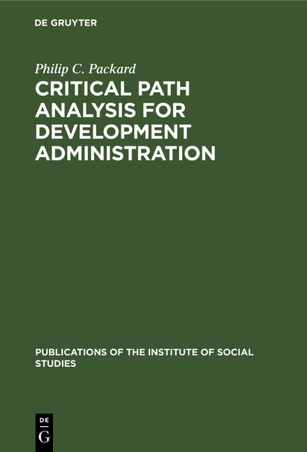 Critical Path Analysis for Development Administration (Reprint 2019)