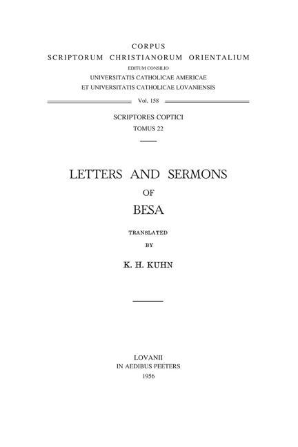 Letters and Sermons of Besa: V.