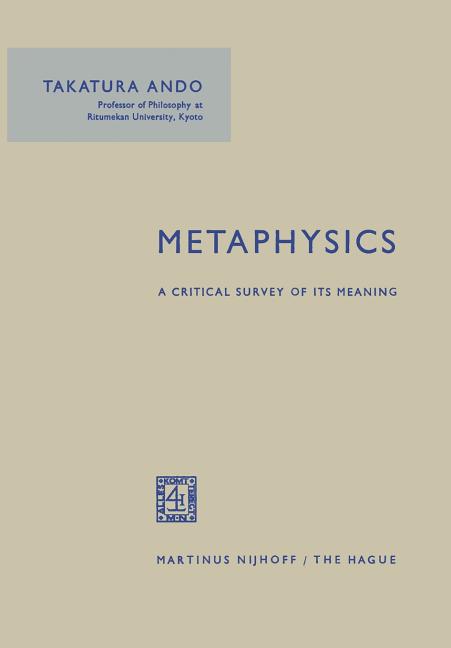 Metaphysics: A Critical Survey of Its Meaning (1963)