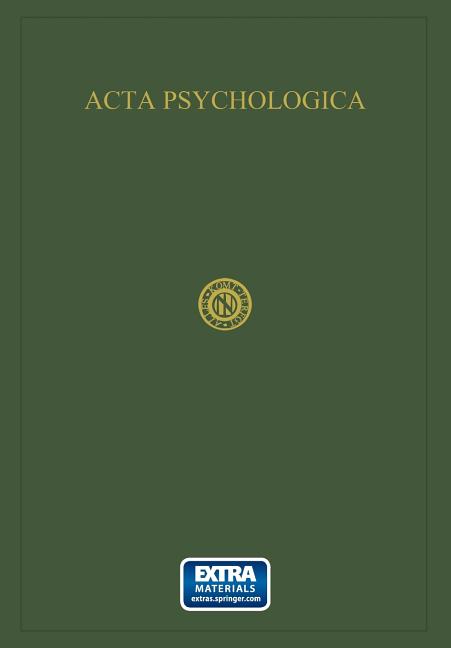 ACTA Psychologica: Volume III (Softcover Reprint of the Original 1st 1937)