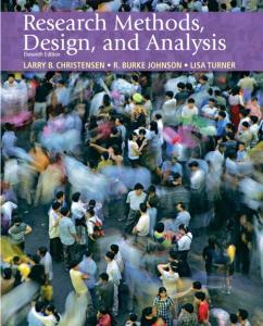 Research Methods, Design, and Analysis, 11th Edition