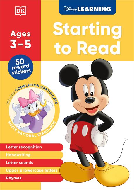 Disney Learning Starting to Read (Ages 3-5): Preschool English Handwriting, Alphabet Workbook for Ki