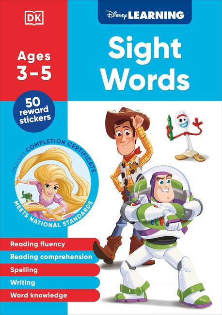 Disney Learning Sight Words (Ages 3-5): Preschool English Reading, Spelling, Writing Workbook for Ki