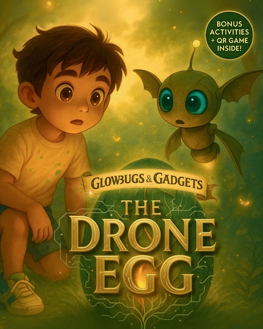 Drone Egg: Book 1 of the Glowbugs & Gadgets Trilogy - A Future-Ready Adventure with Games, Activitie