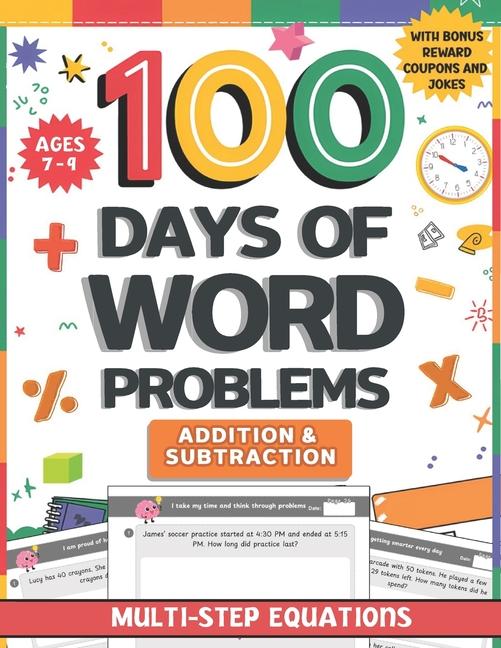 100 Days of 2nd Grade Word Problems: Daily Fun Addition and Subtraction Practice Math Equations Boos