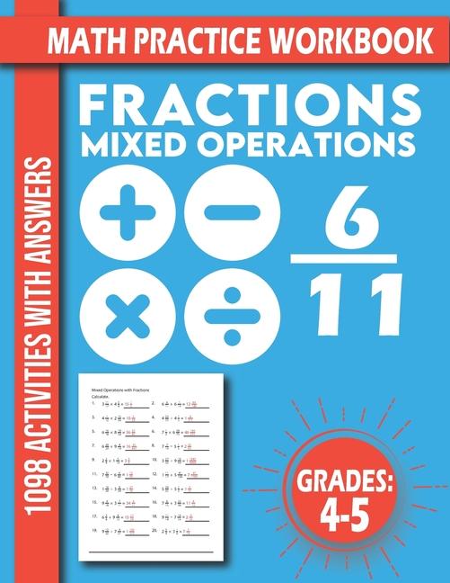 Math Practice Activities 4-5 Grades: Mixed Operations with Fractions Adding & Subtracting & Multiply