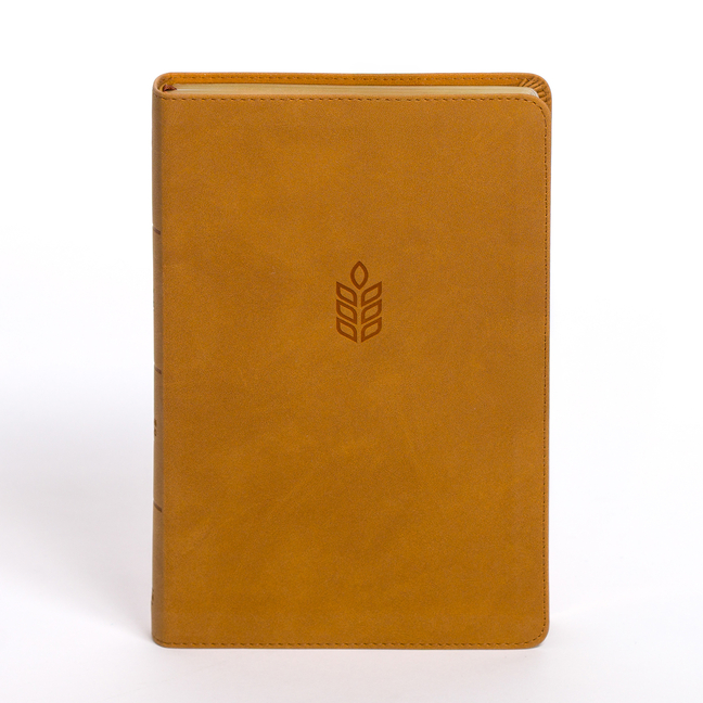 CSB Personal Size Giant Print Bible, Camel Suedesoft Leathertouch