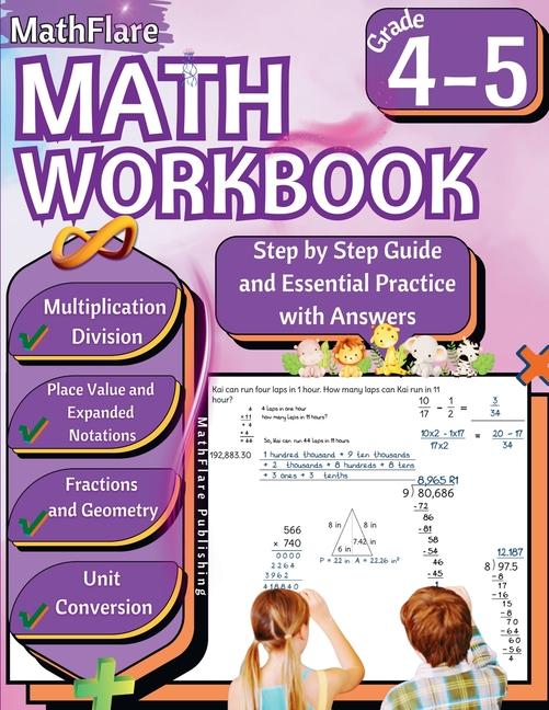 MathFlare - Math Workbook 4th and 5th Grade: Math Workbook Grade 4-5: Multiplication and Division, F