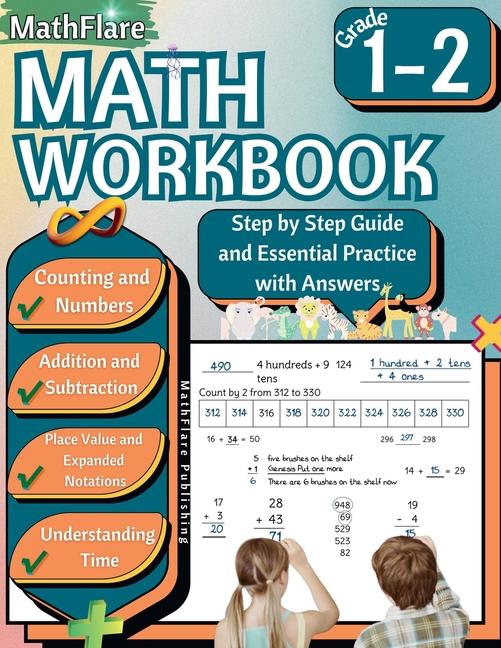 MathFlare - Math Workbook 1st and 2nd Grade: Math Workbook Grade 1-2: Counting, Numbers, Addition, S