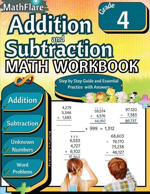 Addition and Subtraction Math Workbook 4th Grade: Word Problems Grade 4, Addition and Subtraction wi