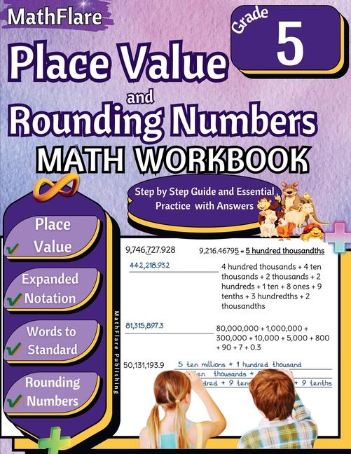 Place Value and Expanded Notations Math Workbook 5th Grade: Place Value Grade 5, Expanded and Standa