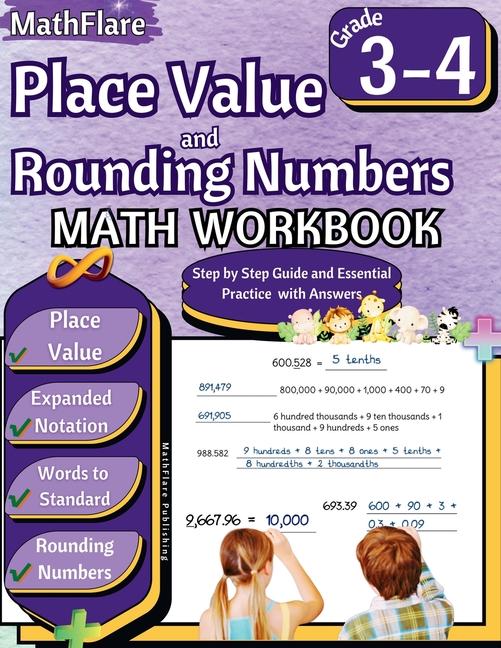 Place Value and Expanded Notations Math Workbook 4th Grade: Place Value Grade 4, Expanded and Standa
